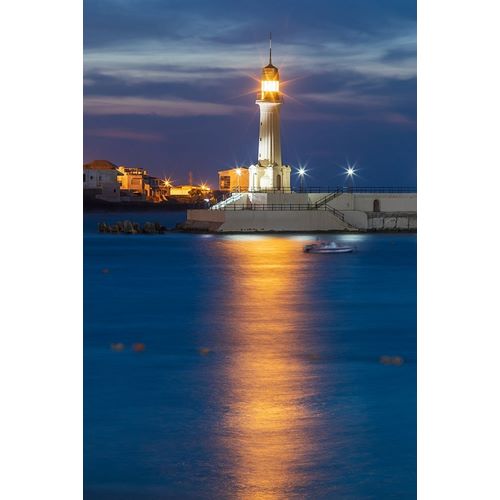 Africa-Egypt-Alexandria Lighthouse in the harbor at Alexandria